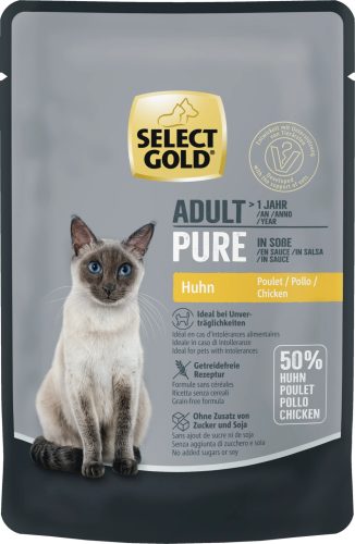 Select Gold Pure Hrană umedă pentru pisici cu pui în sos 85 g