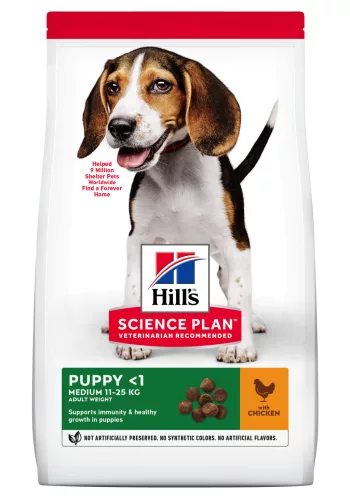 Hill's Hrană uscată pentru câini juniori de talie medie, cu pui 2.5 kg