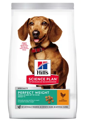 Hill's Perfect Weight Hrană uscată pentru câini adulți de talie mică și medie, cu pui 1.5 kg