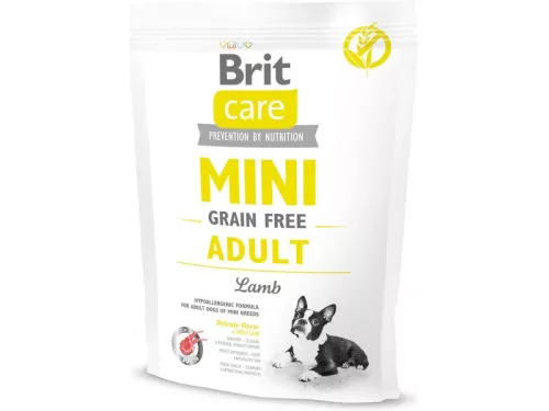 Brit Mini Grain Free Hrană pentru câini adulți, cu miel 400g