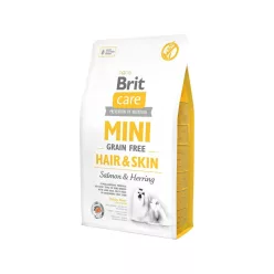   Brit Mini Grain Free Hair&Skin Hrană pentru câini, cu somon și hering 2 kg