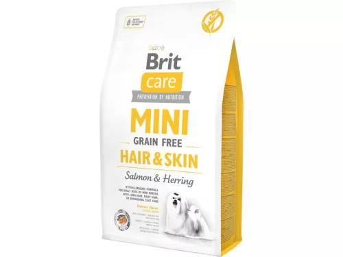 Brit Mini Grain Free Hair&Skin Hrană pentru câini, cu somon și hering 2 kg