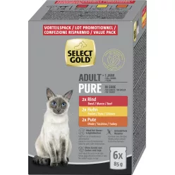   Select Gold Pure Hrană umedă pentru pisici mix în sos 6x85 g