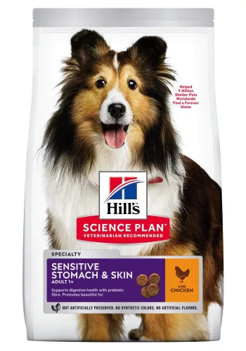 Hill's Sensitive Hrană uscată pentru câini adulți, cu pui 14 kg