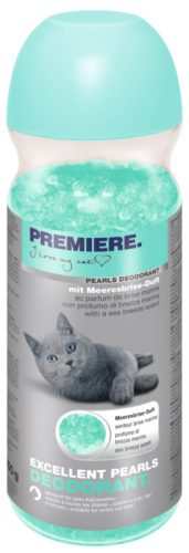 Premiere Excellent Granule odorizante pentru litiera pisicii, cu miros proaspăt de briza mării 250 g 