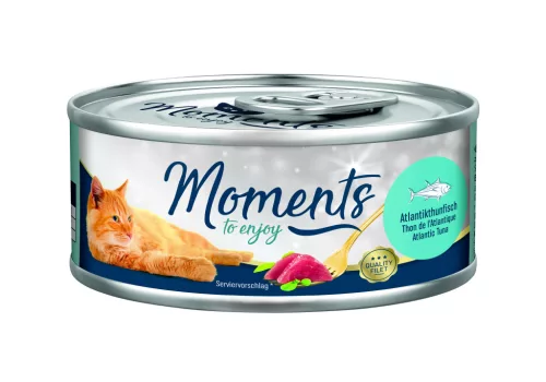 Moments Hrană umedă pentru pisici adulte cu ton din Atlantic în sos 70 g