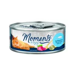   Moments Hrană umedă pentru pisici adulte cu ton din Pacific în sos 70 g