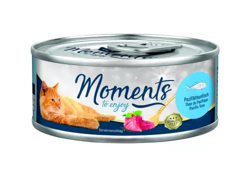 Moments Hrană umedă pentru pisici adulte cu ton din Pacific în sos 70 g