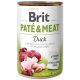 Brit Paté & Meat Hrană umedă pentru câini adulți, cu rață 400g