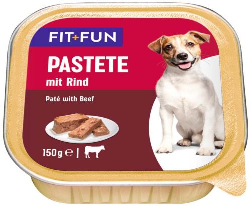 Fit+Fun Hrană umedă pentru câini adulți, cu vită 150 g