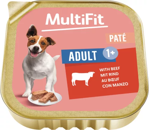 MultiFit Hrană umedă pentru câini adulți, cu vită 150 g