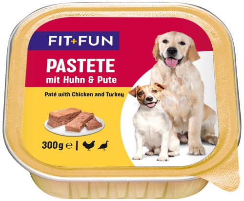 Fit+Fun Hrană pentru câini adulți cu pui și curcan 300g