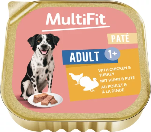 MultiFit Hrană pentru câini adulți cu pui și curcan 300 g