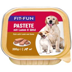   Fit+Fun Hrană umedă pentru câini adulți, cu miel și vită 300 g
