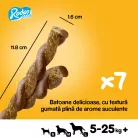 Pedigree Rodeo Duos Hrană complementară cu aromă de pui și șuncă pentru câini adulți 7 buc, 123 g