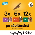 Pedigree Rodeo Duos Hrană complementară cu aromă de pui și șuncă pentru câini adulți 7 buc, 123 g