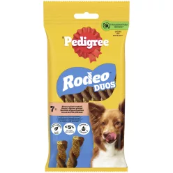   Pedigree Rodeo Duos Hrană complementară cu aromă de vită și brânză pentru câini adulți, 7 buc 123 g