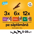 Pedigree Rodeo Duos Hrană complementară cu aromă de vită și brânză pentru câini adulți, 7 buc 123 g