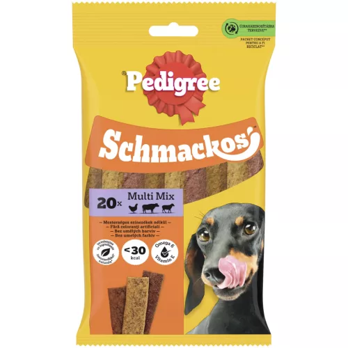 Pedigree Schmackos Hrană complementară pentru câini adulți, 20 buc, 144 g
