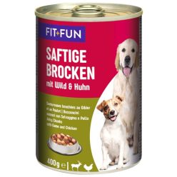   Fit+Fun Ragout Hrană umedă pentru câini adulți, cu pui și vânat 415 g