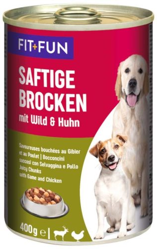 Fit+Fun Ragout Hrană umedă pentru câini adulți, cu pui și vânat 415 g