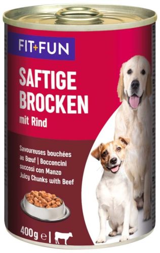 Fit+Fun Ragout Hrană umedă pentru câini adulți, cu vită 415 g