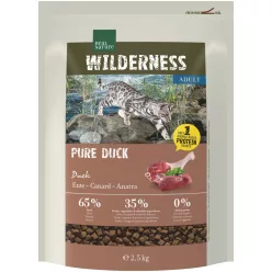  Real Nature Wilderness Hrană uscată pentru pisici adulte, cu rață 2,5 kg