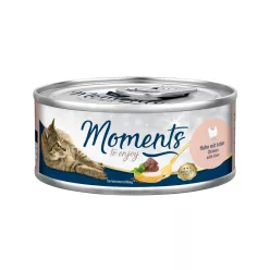   Moments Hrană umedă pentru pisici adulte cu pui în sos 70 g