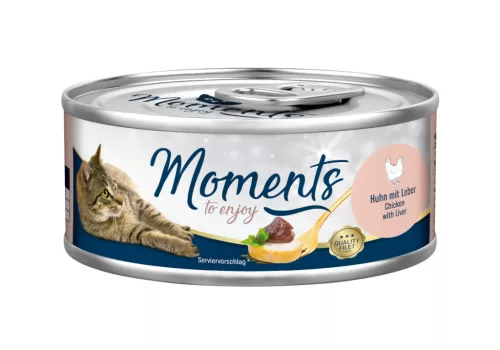 Moments Hrană umedă pentru pisici adulte cu pui în sos 70 g