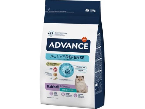 Advance Sterilized Hairlball Hrană uscată pentru pisici 1,5 kg