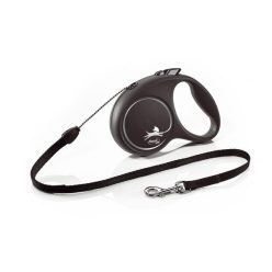 Flexi Black Design Lesă retractabilă pentru câini M