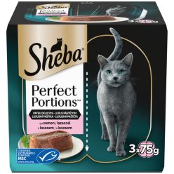   Sheba® Perfect Portions™ Hrană umedă pisici adulte, bucăți somon, pachet 37,5 g