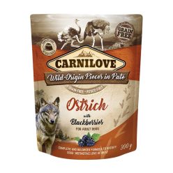   Carnilove Pouch Pate Adult Hrană umedă pentru câini cu struț și mure 300 g