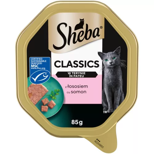 Sheba Classics Hrană umedă pentru pisici cu terină de somon 85 g
