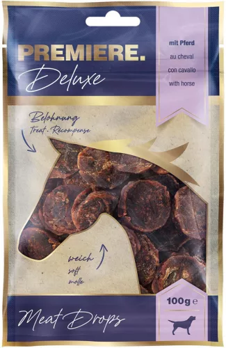 Premiere Meat Drops Snack It Recompense pentru câini cu cal 100 g