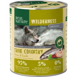   Real Nature Wilderness True Country Hrană pentru câini seniori, cu pui și somon 800g