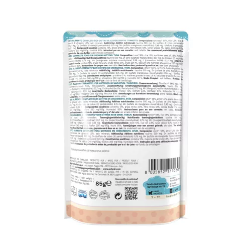 Schesir Kitten Hrană umedă completă pentru pisoi cu ton în aspic 85 g