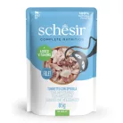 Schesir Hrană umedă completă pentru pisici adulte cu ton și biban în aspic 85 g