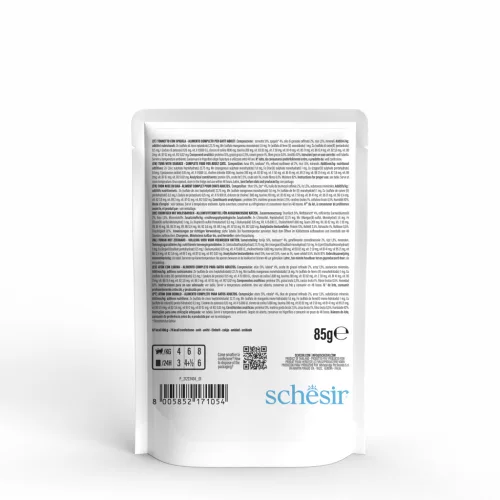 Schesir Hrană umedă completă pentru pisici adulte cu ton și biban în aspic 85 g