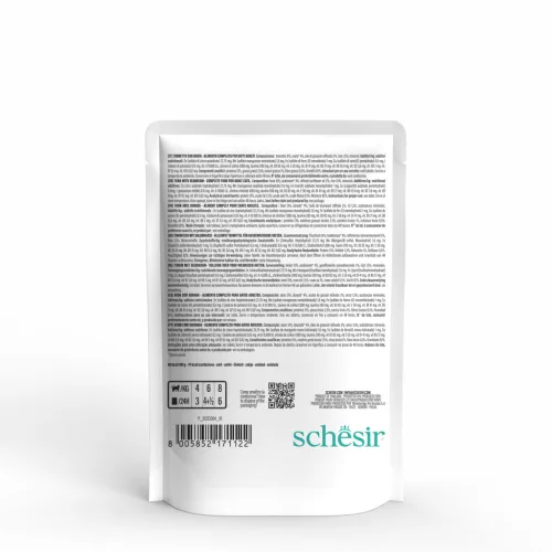 Schesir Hrană umedă completă pentru pisici cu ton și doradă în aspic 85 g