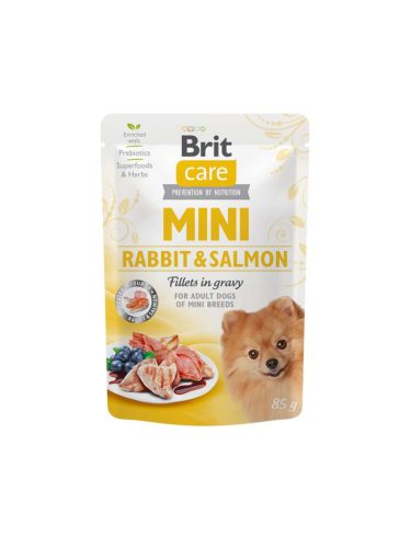 Brit Mini Hrană umedă pentru câini adulți, cu iepure și somon 85 g