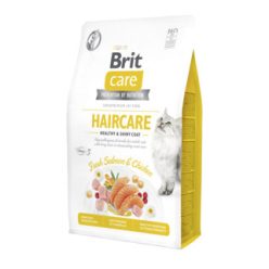   Brit Care Haircare Hrană uscată pentru pisici adulte, cu somon și pui, 2 kg