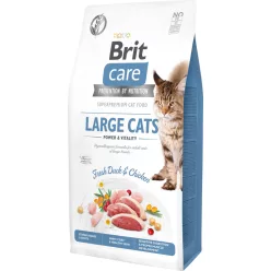   Brit Care Power&Vitality Hrană uscată pentru pisici adulte de talie mare cu rață și pui 2 kg