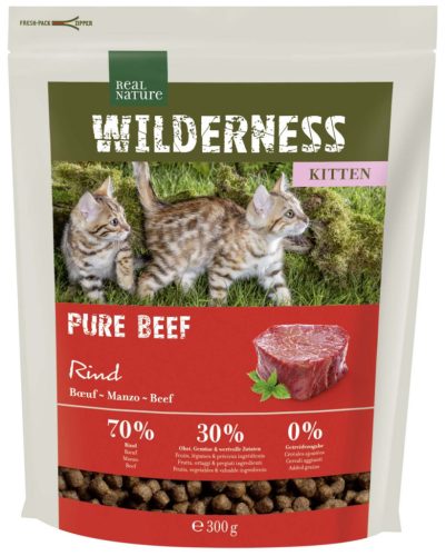 Real Nature Wilderness Hrană uscată pentru pisici, cu vită 300 g