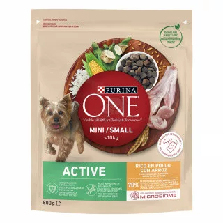 Purina One Mini Active Hrană uscată pentru câini, cu pui și orez 800 g