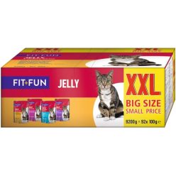   Fit+Fun Jelly Hrană pentru pisici adulte, 4 sortimente 92 x 100g