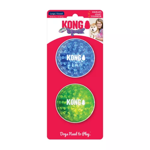 KONG Squeezz Geodz Jucărie pentru câini L (2-pack)