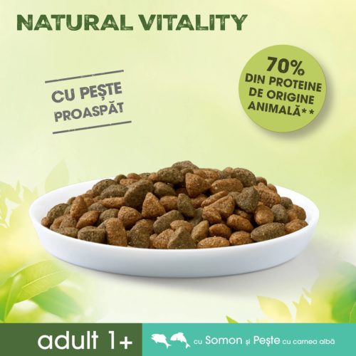 Perfect Fit Nature Vital hrană uscată pentru pisici, somon și pește alb 650 g