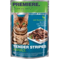   Premiere Tender Stripes Hrană pentru pisici adulte cu iepure 85 g