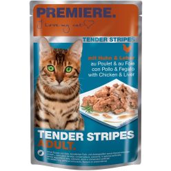   Premiere Tender Stripes Hrană pentru pisici adulte cu pui și ficat 85 g
